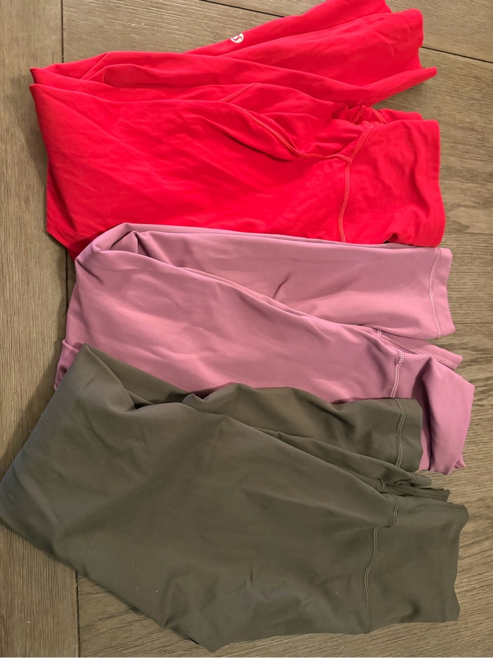 lululemon athletica Align Women's Leggings Trio - Red, Pink, Olive lot of 3